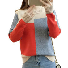 Load image into Gallery viewer, Autumn Winte Color Sweater Women Long Sleeve Jumper Sweater